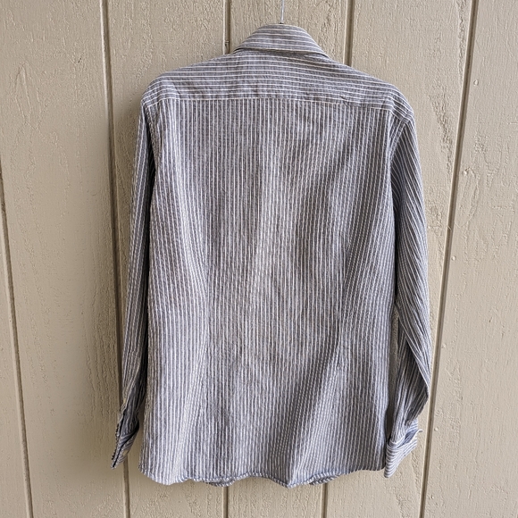 Krizia Uomo button down Stripe 41 - Picture 2 of 4